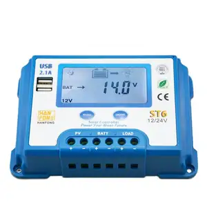 Portable Outdoor Solar Energy System blue 40A 12v/24v PWM Solar Charge Controller For Home Use support samples