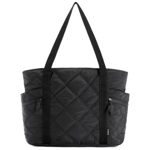 Oversized Quilted Puffer Handbag Casual Shoulder Tote <b>Bag</b> with Zip for <b>Women</b> Custom Travel Large Recycle High Quality Nylon - Product Image 1