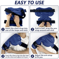 Attelle d'épaule écologique personnalisée avec pack de glace, thérapie par le froid pour la coiffe des rotateurs, enveloppe de gel réutilisable pour le soulagement de la douleur et la récupération des gonflements