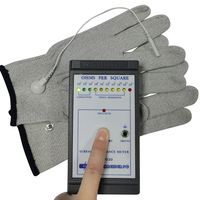 Gants de massage magnétiques conducteurs antibactériens ALLESD à dix doigts avec fibres d'argent pur