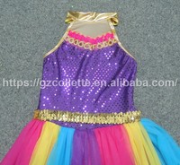 Costumes de danse indienne pour filles enfants adultes Lyciral Stage Jazz Arab Dance Wear avec paillettes Performance Wear