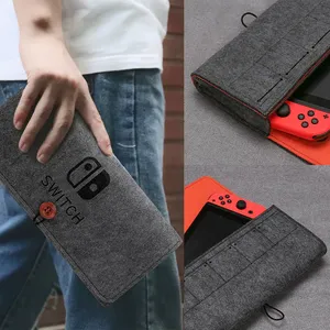 Sac de rangement Portable en feutre souple pour Nin Tendo <span class=keywords><strong>Switch</strong></span> Oled Console de jeu voyage pochette de transport téléphone housse de protection accessoires - Product Image 6