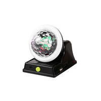 Lampe solaire à projection d'ambiance en forme de boule magique arc-en-ciel RGB, éclairage au sol en cristal