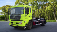 Camion à ordures domestiques Dongfeng 4*2 Diesel, transmission manuelle, état neuf, compartiment amovible, norme Euro 3, garantie 1 an