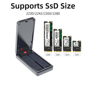 Enclosure SSD M.2 Doppio NVME Compatibile con Interfaccia Type C 3.2, Alta Capacità 16TB, Ventola di Raffreddamento Integrata, Velocità 20Gbps - Product Image 5