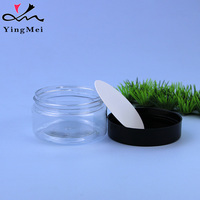 Emballages cosmétiques variés, pots ronds en plastique PET ambré avec couvercle à vis 100 ml, soin de la peau, crème pour les yeux, rouge à lèvres, masque facial, lotion