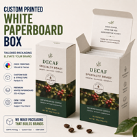 Boîte en carton blanc imprimé offset SBS 350 g/m² à livraison rapide pour l'emballage de café spécial décaféiné torréfié