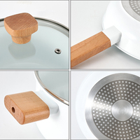 Fabricant Vente en gros 3 pièces Fogred Aluminium Vente en gros Home Cooking Batterie de cuisine antiadhésive en aluminium avec couvercle en verre