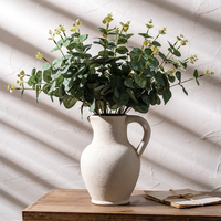 Vase en céramique pour la décoration de restaurants et cafés, vase à fleurs en porcelaine de qualité commerciale pour les lieux d'affaires et la décoration intérieure