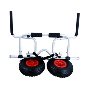 2 bánh xe bãi biển cát Câu Cá Gấp nhôm xuồng Xe đẩy Dolly <span class=keywords><strong>Kayak</strong></span> tàu sân bay giỏ hàng - Product Image 3