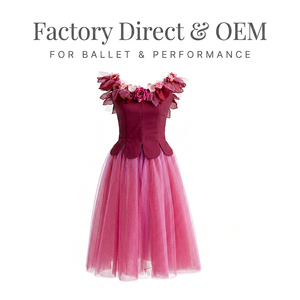 Off-Shoulder Handmade Flower Romantic <b>Ballet</b> <b>Tutu</b> Waltz of the Flowers The Nutcracker Stage Performance Wear Long <b>Ballet</b> Dress - Product Image 1