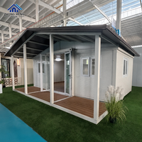 Maison mobile modulaire préfabriquée à installation rapide, pour location de vacances, maison d'hôtes de complexe, conteneur en acier extensible à double aile en bord de mer