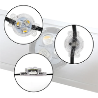 Awing-Factory IP68 Lumières Permanentes en Pierre Précieuse Lumières Ponctuelles Extérieures de Noël Aluminium Éclairage LED sur Rail