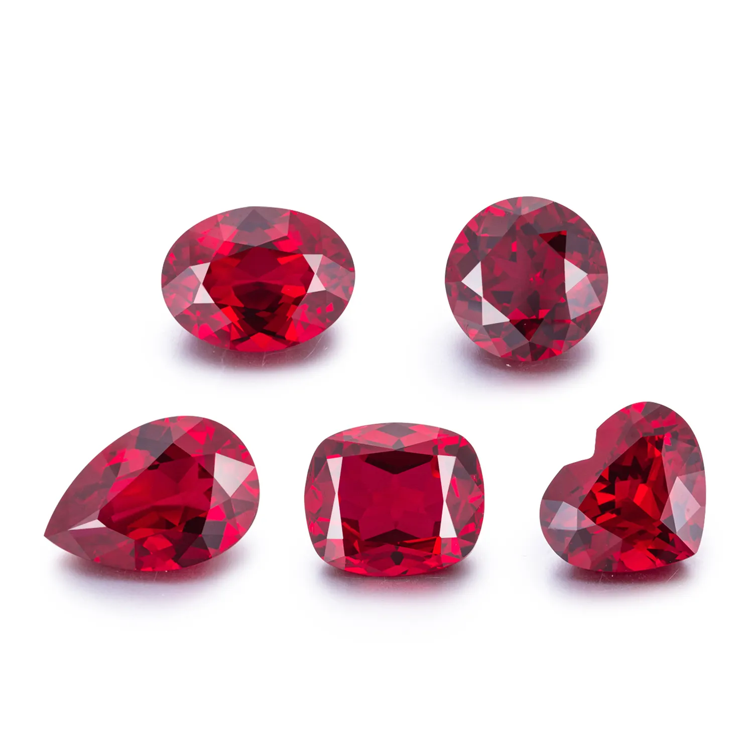Ruby Merah Darah Merpati Sintetis dengan Retak dan Harga Batu Ruby Per Karat Batu Permata Mawar Ruby Rose