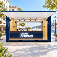 Bar en conteneur préfabriqué de 20 pieds entièrement personnalisable, bar modulaire en conteneur maritime pour pub commercial extérieur