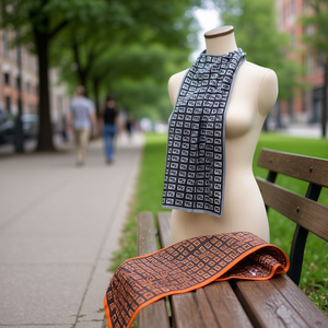 Pañuelo Cuadrado Grande Fulare 80G Brocade con Letra F, 110x110cm - Product Image 2