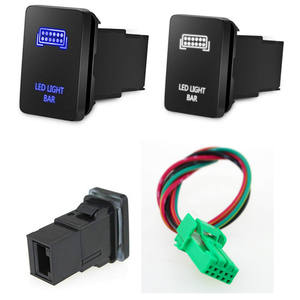 צהוב/ירוק LED אור בר Push מתג 4 חוט כפתור עבור קאמרי פריוס קורולה ערפל אור מתג DC12V - Product Image 2