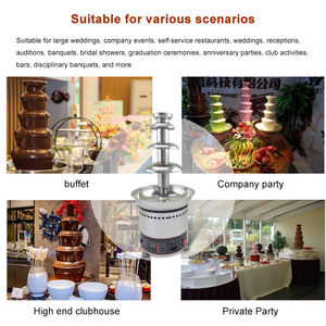 <span class=keywords><strong>Tour</strong></span> à fondue au chocolat en acier inoxydable <span class=keywords><strong>de</strong></span> 3 kg, 4 étages, machine à fondue au chocolat commerciale - Product Image 5