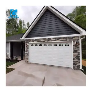 Residential Wood Grain Garage Door Golden Supplier Metal 12 X 7 Garage Door Custom Insulated Sectional Garage Door