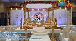 Mandap DE BODA DE DOBLE Polo real, de fibra, color blanco, para Reino Unido, doble pilar, para boda, Noruega - Product Image 4