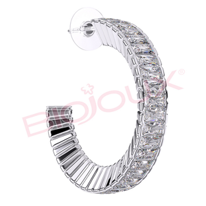 Biojoux Thaladir 30mm Vintage Stud <b>Earrings</b> for Women Hypoallergenic Geometric <b>Diamond</b> Zircon Pearl Trendy Wedding Engagement - Product Image 1