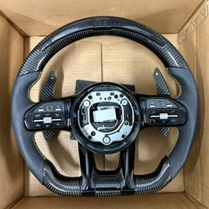 Housse de volant en daim véritable de haute qualité pour Mercedes A45 C E S 43 <span class=keywords><strong>63</strong></span> CLA <span class=keywords><strong>AMG</strong></span> CLS <span class=keywords><strong>SLC</strong></span> GLA GLE GLS - Product Image 1