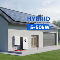 Système d'alimentation hybride domestique Lovsun 5kva-15kw, silicium monocristallin MPPT, kit photovoltaïque au lithium-ion complet, garantie 25 ans