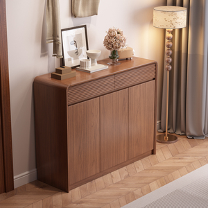 <span class=keywords><strong>Scarpiera</strong></span> di Lusso Moderna in Legno Massello Sostenibile con Ripiani Regolabili Salvaspazio per Ingresso, Sala da Pranzo e Soggiorno - Product Image 3
