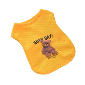 Chaleco para perro, ropa transpirable de verano con estampado de oso gofrado para cachorros y gatos, rosa, morado, blanco, amarillo, verde, azul - Product Image 5