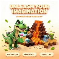 Lot de 279 blocs de construction magnétiques Dinosaures du Monde – Coffret Cadeau Deluxe – Kit de Construction Massif pour Jeu Créatif – Vente en Gros