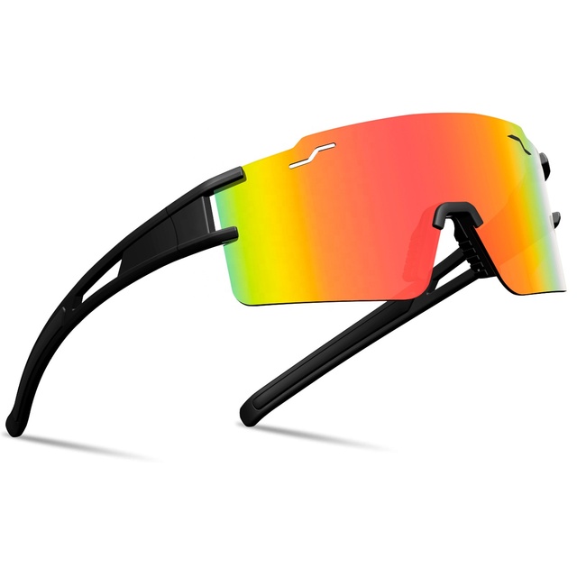 PC Polarized Sports Sunglasses CE Certified Ideal for Riding a Motorcycle or Scooter and Shield Against Glare From the Sun