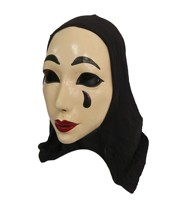 Masque de pleurs effrayant en latex pour les fêtes de cosplay d'halloween mascarade terreur et horreur accessoires d'horreur pour les célébrations de fête