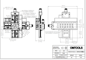 Série OMDDH03CA – Combiné de mouvements motorisés 3 axes : mouvement linéaire, mouvement goniométrique vertical, rotation optique – Garantie 1 an - Product Image 4