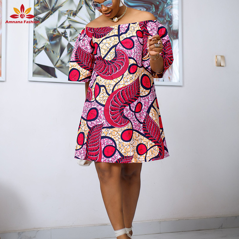 Shop Our New Design African Print off-Shoulder Midi Dress