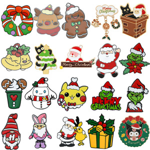 Placa Clásica <span class=keywords><strong>de</strong></span> Aleación Navideña con Santa Claus, Árbol <span class=keywords><strong>de</strong></span> Navidad y <span class=keywords><strong>Muñeco</strong></span> <span class=keywords><strong>de</strong></span> <span class=keywords><strong>Nieve</strong></span>, Insignia Metálica Fundida a Presión, Galvanizada e Impresa Digitalmente - Product Image 6