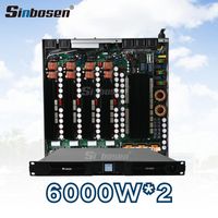 Amplificateur de puissance numérique de classe D 1U 2*6000W 2 canaux haute performance pour grandes scènes