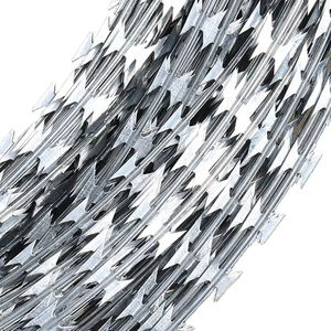 उच्च गुणवत्ता वाले एंटी-चढ़ाई फार्म रेजर बार्बेड वायर 200 मीटर 500 मीटर लोहे के मानक आकार स्टेनलेस स्टील वायर - Product Image 1