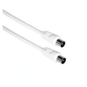 Coaxial <b>Cable</b> Male To Male 0.60 M White For Audio <b>Video</b> Connection - Product Image 2