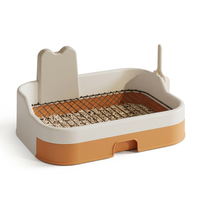 Bac à litière pliable en PP pour animaux de compagnie avec grille, type tiroir, pour chien et chat, facile à nettoyer, utilisation en intérieur