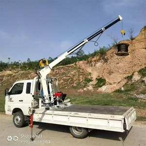 Tonlita haute qualité 0.8 tonnes ascenseur camionnette grue remorque hydraulique petite grue pour pick-up camion électrique monté mini grue - Product Image 1