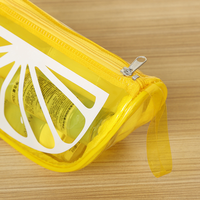 Sacs cosmétiques en PVC personnalisés avec logo, forme de fruit mignonne, fermeture à glissière, grand format, style tendance, multi-usages, imperméables, portables, pour le maquillage