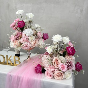 Pieza central Arreglo de bolas de flores grandes Bola de flores rosas Bola de flores artificiales de rosas de seda - Product Image 5