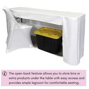 ผ้าปูโต๊ะผ้าโพลีเอสเตอร์สีกรมท่าผ้าคลุมโฆษณาระดับพรีเมียมพร้อมโลโก้สำหรับห้องประชุมผู้บริหาร - Product Image 3