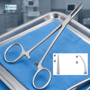 Pinces hémostatiques Halsted droites 18 cm certifiées CE Classe I, instrument chirurgical manuel pour la chirurgie générale - Product Image 3