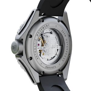 Orologio Subacqueo Sportivo da Uomo D0382GS con Cassa in Titanio DLC, Impermeabile 500M, Automatico con Valvola per Elio, Movimento Miyota 8215, Cinturino in FKM - Product Image 2