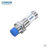 Capteur de proximité inductif CORON à boîtier court IP67 CLJ-A12A-4ANA-G M12 non blindé 4mm NPN NO 10-30VDC avec LED rouge pour détection de métaux