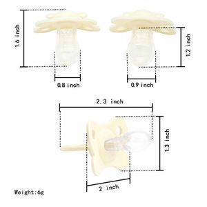 Chupetes de Silicona para Bebés de 0 a 12 Meses, Libres de BPA y Látex, Fáciles de Agarrar, Aptos para Lavavajillas, con Forma de Pezón - Product Image 2