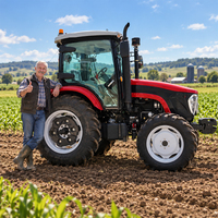 Tracteurs agricoles multifonctions Euro 5 50hp/60hp/70hp/80hp/100hp/120hp 4x4 avec cabine climatisée
