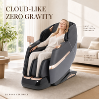 Fauteuil de massage OYEAL de luxe à gravité zéro avec rail SL, chaise inclinable pliable, masseur Shiatsu, massage des pieds, cuir PU moderne