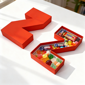 Boîtes en carton personnalisables de A à Z en forme de chiffres et d'alphabet, à remplir, pour fleurs, lettres, mariage, bonbons, cadeaux, emballage en papier - Product Image 2